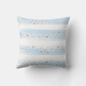 Whimsical Elephant Blue Gold Floral Twinkle Stars Kissen (Rückseite)