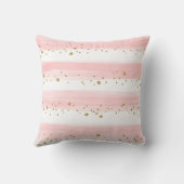 Whimsical Elephant Blush Pink Floral Twinkle Stars Kissen (Rückseite)