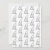 Whimsical Elephant Einladung zum ersten Geburtstag (Rückseite)