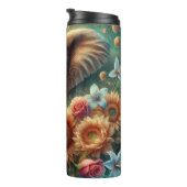 Whimsical Elephant in der Fantasie der Blumen Thermosbecher (Nach rechts gedreht)