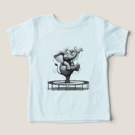 Whimsical Elephant on Trampoline – Cute Playful (Design Vorderseite)
