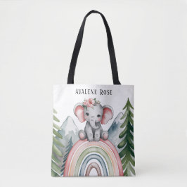 Whimsical Elephant Rainbow Baby Duft Tasche