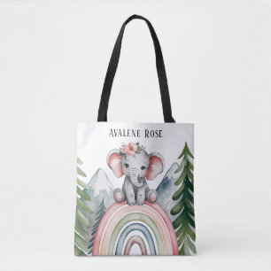 Whimsical Elephant Rainbow Baby Duft Tasche