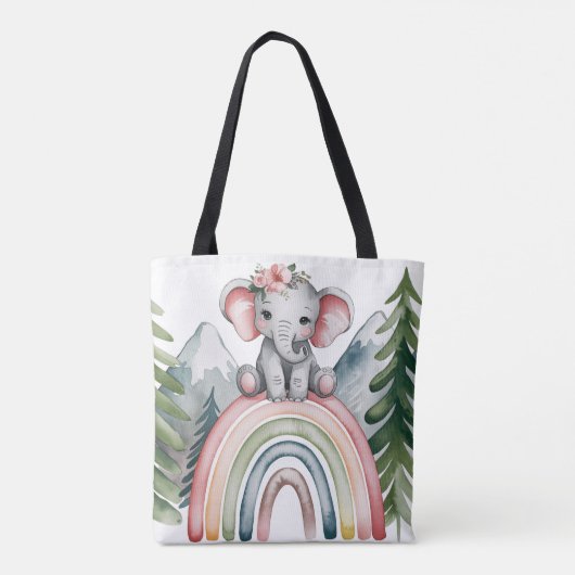 Whimsical Elephant Rainbow Baby Duft Tasche (Rückseite)