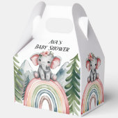 Whimsical Elephant Rainbow Baby Dusche Geschenkschachtel (Vorderseite)