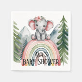 Whimsical Elephant Rainbow Baby Dusche Serviette (Vorderseite)