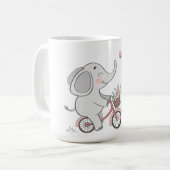 Whimsical Elephant Ride Bike - Kids Animal Design Kaffeetasse (Vorderseite Links)