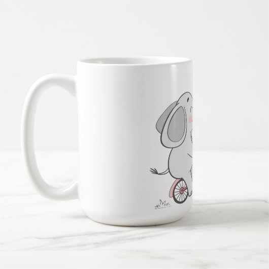 Whimsical Elephant Ride Bike - Kids Animal Design Kaffeetasse (Links)