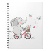 Whimsical Elephant Ride Bike - Kids Animal Design Notizblock (Vorderseite)