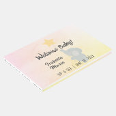 Whimsical Elephant Sip & See Party Gästebuch (Ecke)