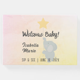 Whimsical Elephant Sip & See Party Gästebuch