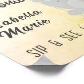 Whimsical Elephant Sip & See Party Poster (Ecke)