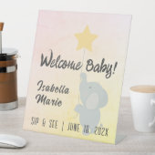 Whimsical Elephant Sip & See Sockelschild (In Situ)