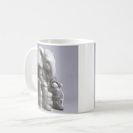 Whimsical Elephant Suit Kaffeetasse (Vorderseite Links)