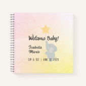 Whimsical Elephant Welcome Baby Advice & Wünsche Notizblock (Vorderseite)
