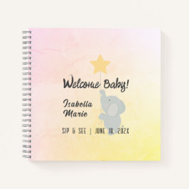 Whimsical Elephant Welcome Baby Advice & Wünsche Notizblock