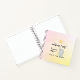 Whimsical Elephant Welcome Baby Advice & Wünsche Notizblock