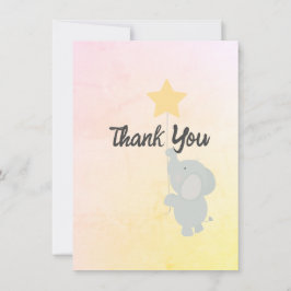 Whimsical Elephant Welcome Baby Dankeskarte