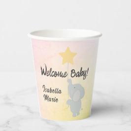 Whimsical Elephant Welcome Baby Pappbecher