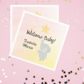Whimsical Elephant Welcome Baby Serviette