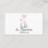 Whimsical Elephants and Balloons Chilcare Visitenkarte (Vorderseite)