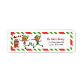 Whimsical Elf Boy Girl Christmas Return Address  (Vorne)
