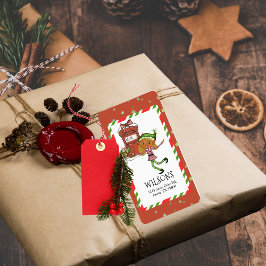 Whimsical Elf Girl Christmas Personalized Address Adressaufkleber