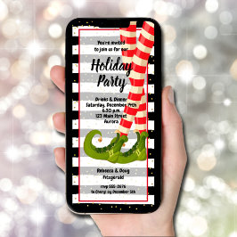 Whimsical Elf Legs Weihnachten Einladung