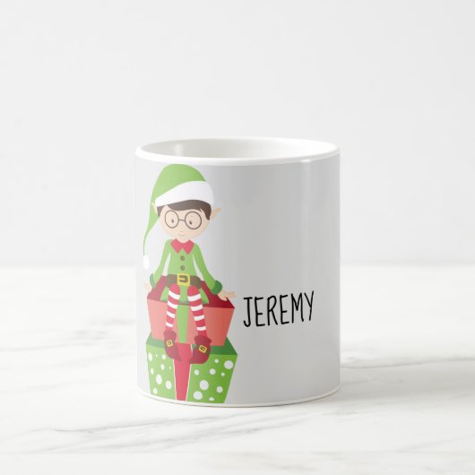 Whimsical Elf Personalisiert Weihnachten Kaffeetasse (Mittel)