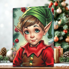 Whimsical Elf | Personalized Christmas Karte