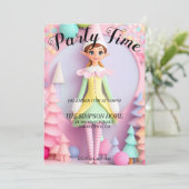 Whimsical Elf Weihnachtsfeier Einladung (Stehend Vorderseite)