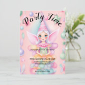 Whimsical Elf Weihnachtsfeier Party Einladung (Stehend Vorderseite)