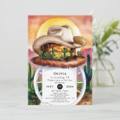 Whimsical Enchanted Cowboy Geburtstag Einladung (Stehend Vorderseite)