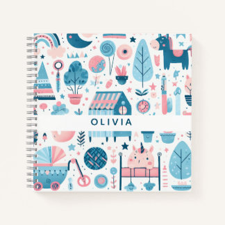 Whimsical Enchanted Dream Weaver's Spiral Notebook Notizblock