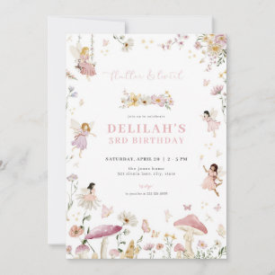 Whimsical Enchanted Fairy Birthday Einladung