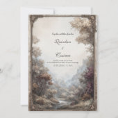 Whimsical Enchanted Forest Wedding Einladung (Vorderseite)