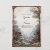 Whimsical Enchanted Forest Wedding Einladung (Vorne/Hinten)