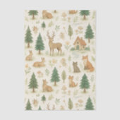 Whimsical Enchanted Forest Woodland Tiere Seidenpapier (Vorderseite)