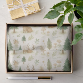 Whimsical Enchanted Forest Woodland Tiere Seidenpapier