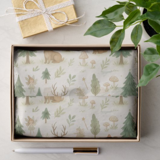 Whimsical Enchanted Forest Woodland Tiere Seidenpapier (Geschenk)