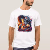 Whimsical Encounter: Kitten und Maus T-Shirt (Vorderseite)