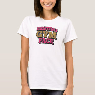 Whimsical ENTSPANNTES GYM FACE Visual Design T-Shirt