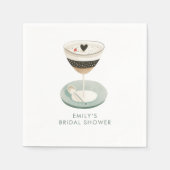 Whimsical Espresso Martini Name Brautparty Serviette (Vorderseite)