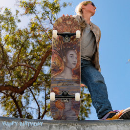 Whimsical Essence of the Earth Skateboard