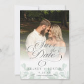 Whimsical Eukalyptus Foto Speichern Sie die Datums Save The Date (Vorderseite)