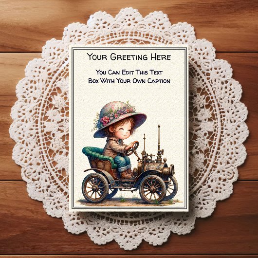 Whimsical Everyday Sentiment Steampunk Art   Postkarte
