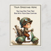 Whimsical Everyday Sentiment Steampunk Art   Postkarte (Vorderseite)