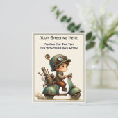 Whimsical Everyday Sentiment Steampunk Art   Postkarte (Stehend Vorderseite)