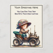 Whimsical Everyday Sentiment Steampunk Art   Postkarte (Vorderseite)