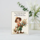 Whimsical Everyday Sentiment Storybook Art   Postkarte (Stehend Vorderseite)